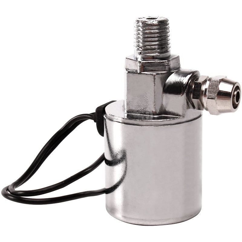 FARBIN صمام هوائي كهربائي FARBIN 1/4" NPT 12V/24V لصافرة القطار بغطاء معدني مطلي بالكروم (صمام سولينويد، 12V/24V) - Image 2